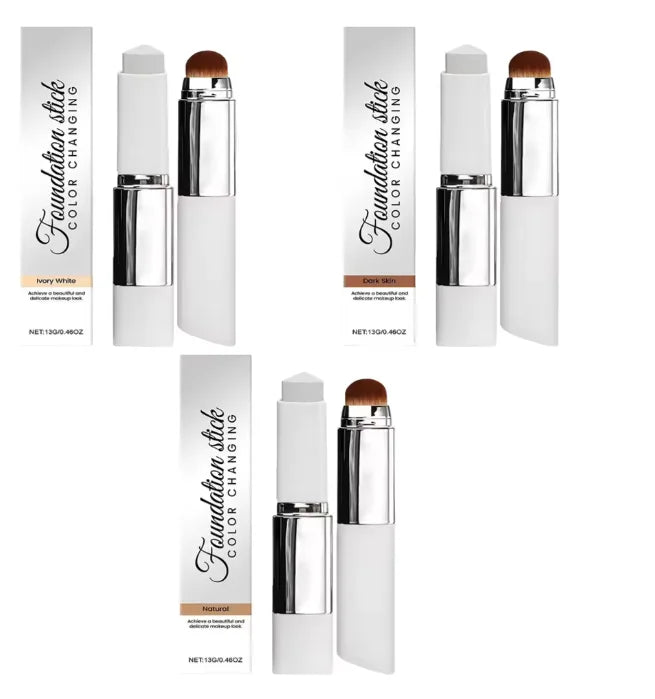 2-In-1 Color-Changing Foundation Stick with High Coverage & Moisturizing