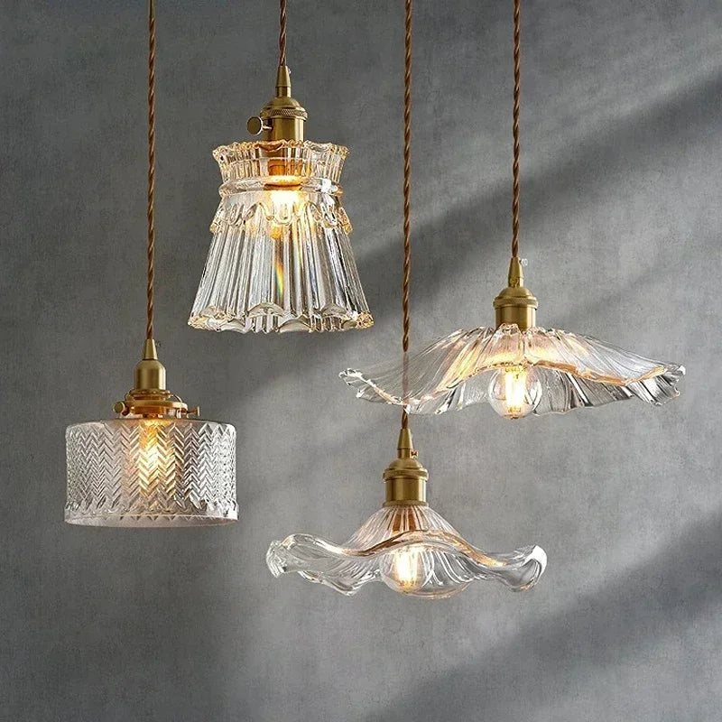 Modern Glass Pendant Light for Kitchen and Dining Room - LED Chandelier for Bedroom & Cafe