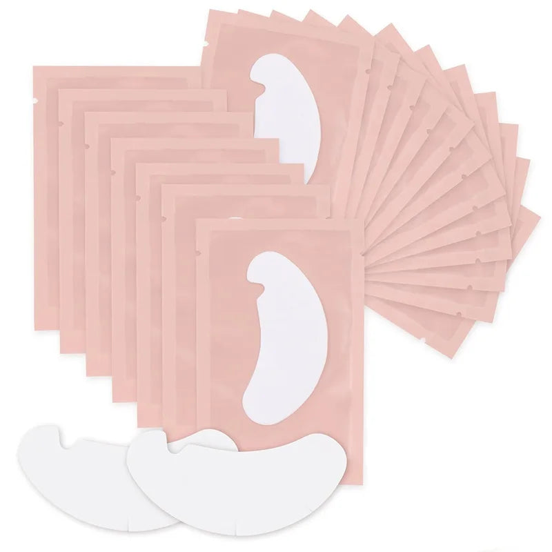50 Pairs Eyelash Extension Hydrogel Eye Pads U-Shaped Gel Patches - Sensitive Skin
