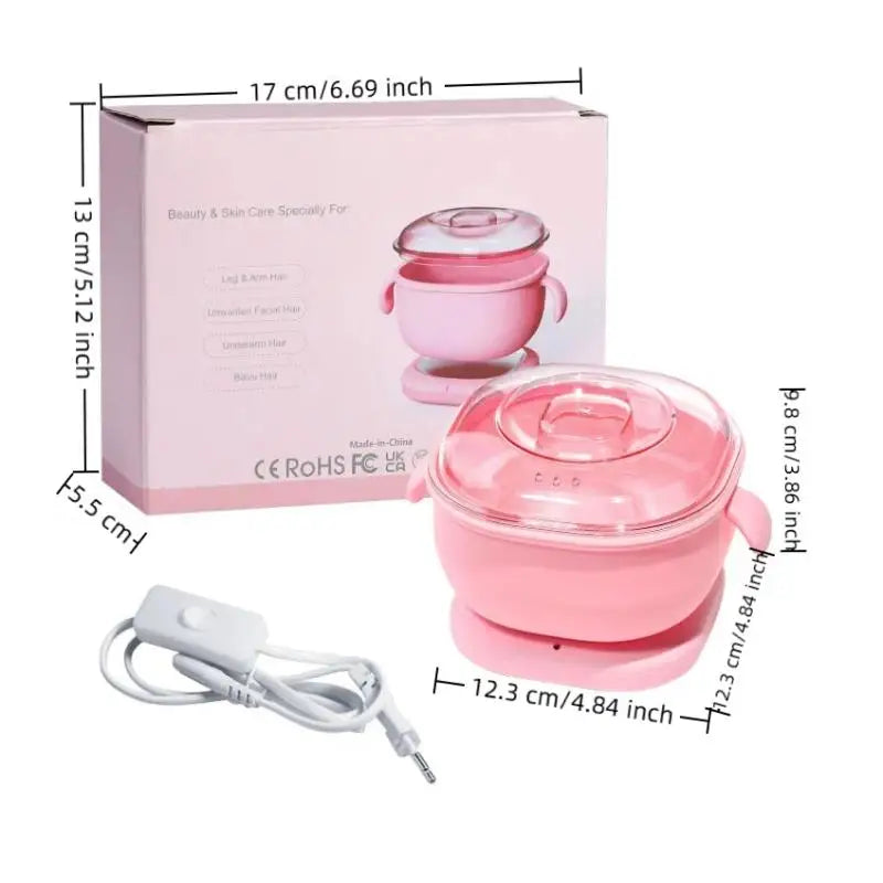 Foldable Portable Wax Heater & Warmer for Hair Removal 400ML Silicone Body Spa