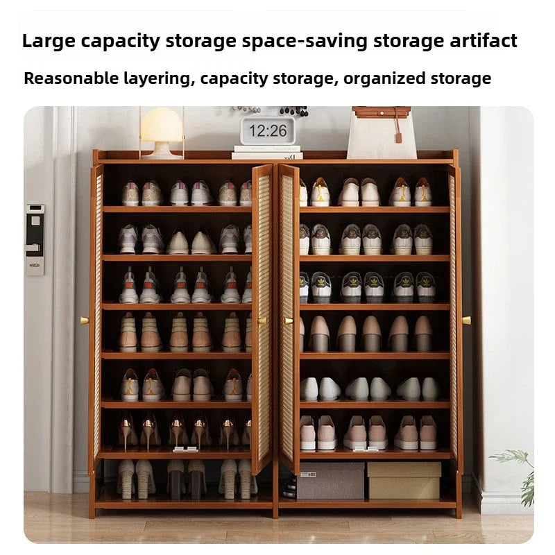 Door Mounted Shoe Rack Multi-Layer Wall Organizer Dust-Proof Storage Solution
