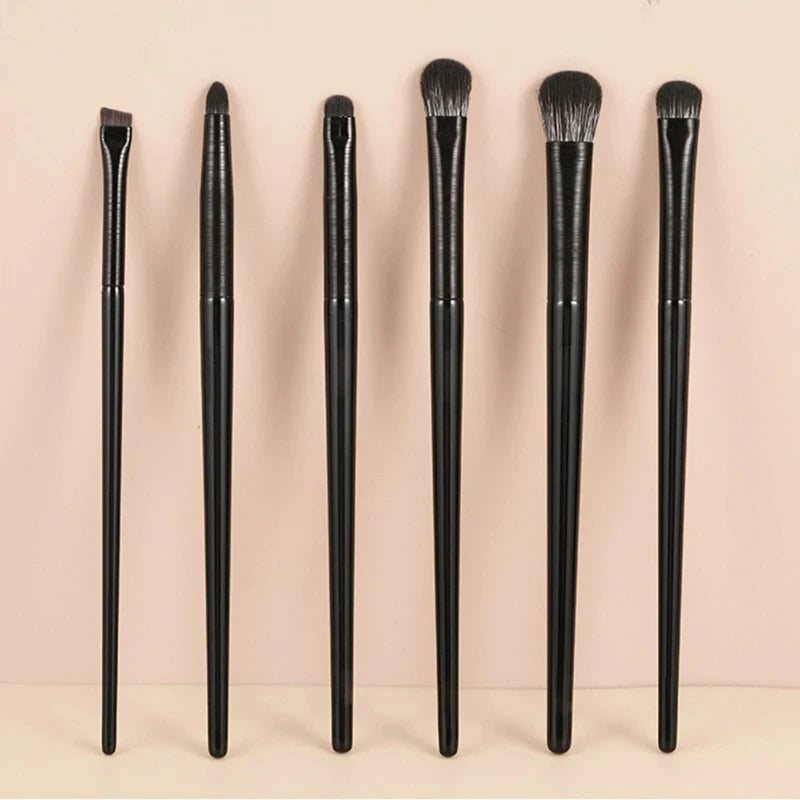 6-Piece Eye Makeup Brush Set for Eyeshadow & Eyeliner - Small Detail Brushes