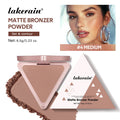 Matte Bronzer Powder for Face - Long Lasting, Waterproof, Oil-Control Makeup