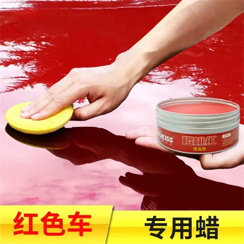 Car Wax Crystal Plating Set Hard Glossy Paint Protection with Sponge & Cloth