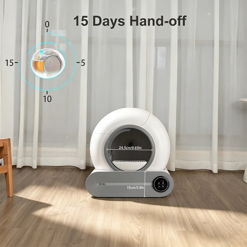Automatic Self-Cleaning Cat Litter Box with APP Control & Large 65L Capacity