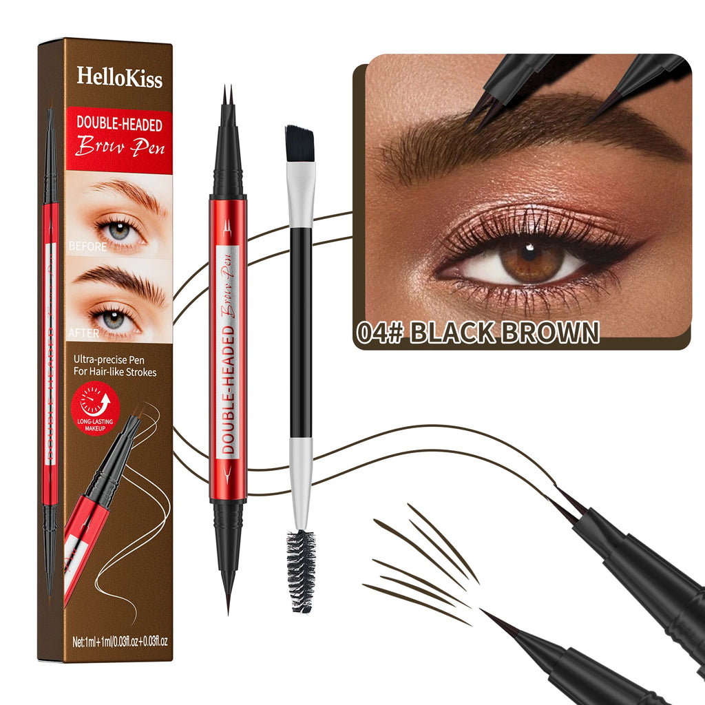 Long Lasting Waterproof Eyebrow Pen - Smudge Proof Liquid & Pencil