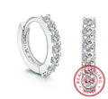 925 Sterling Silver Zircon Hoop Earrings - 10mm Circle Jewelry for Women & Weddings