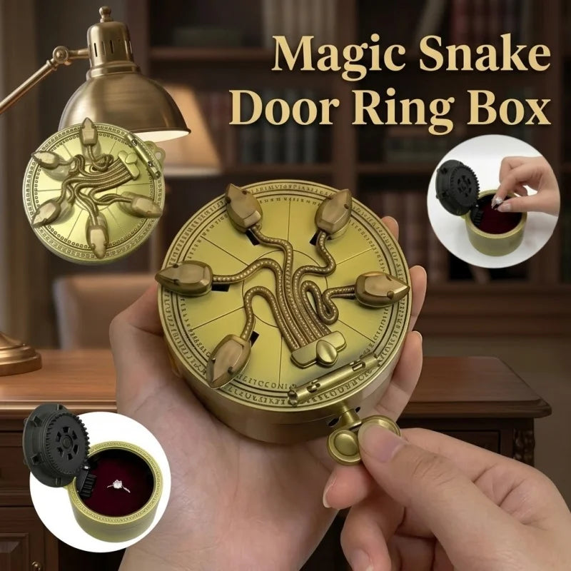 Rotating Snake Jewelry Box for Proposal Wedding Ring Storage Gift Decor