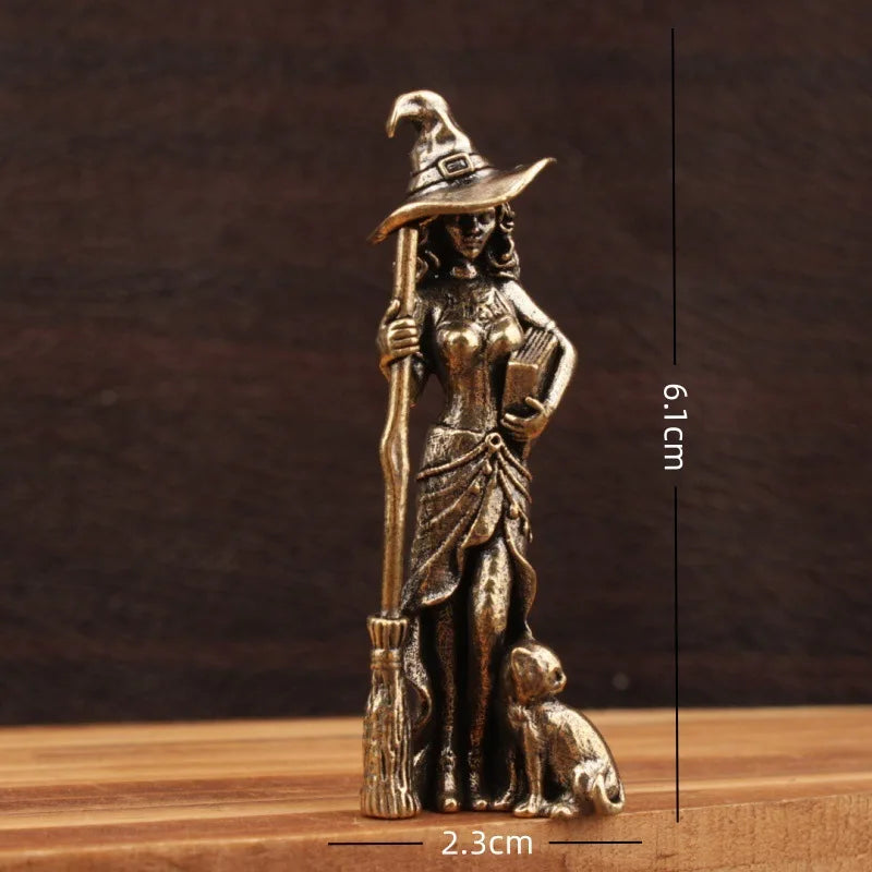 Magical Moon Witch Home Decoration Wizard Statue - Unique Figurine