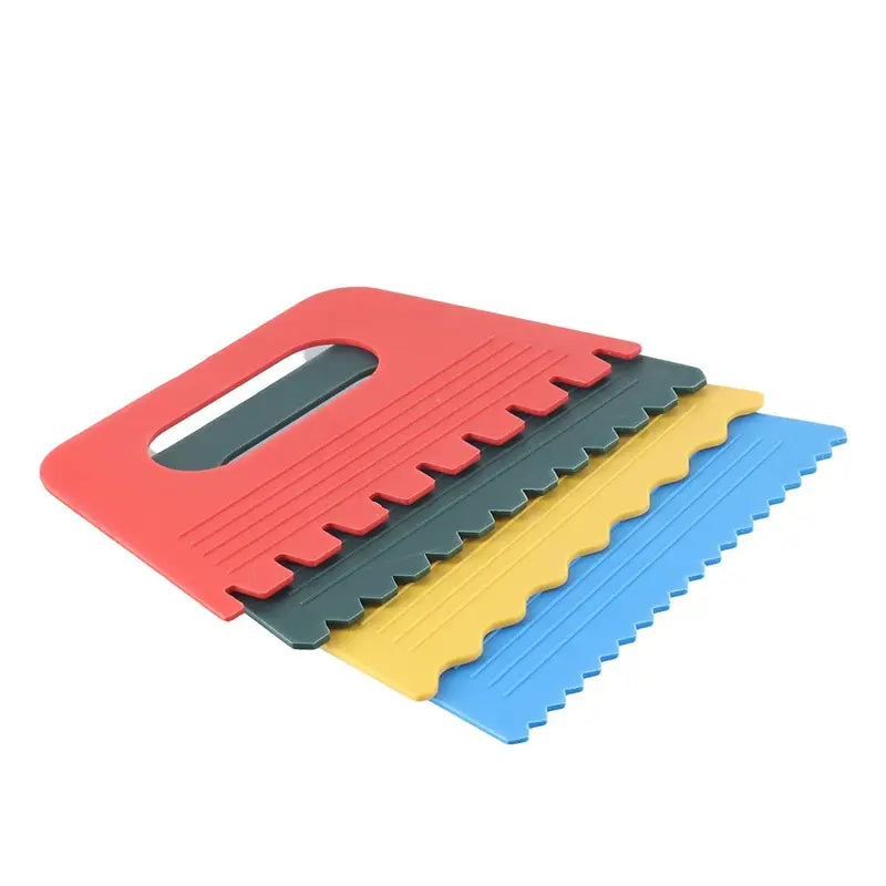 4 Pack Plastic Paint Scrapers - Multi-Purpose Sculpture and Pottery Tools