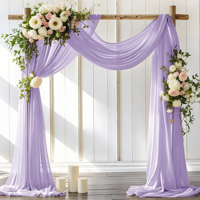 Elegant Sage Green Chiffon Wedding Table Runner - Vintage Gauze Design