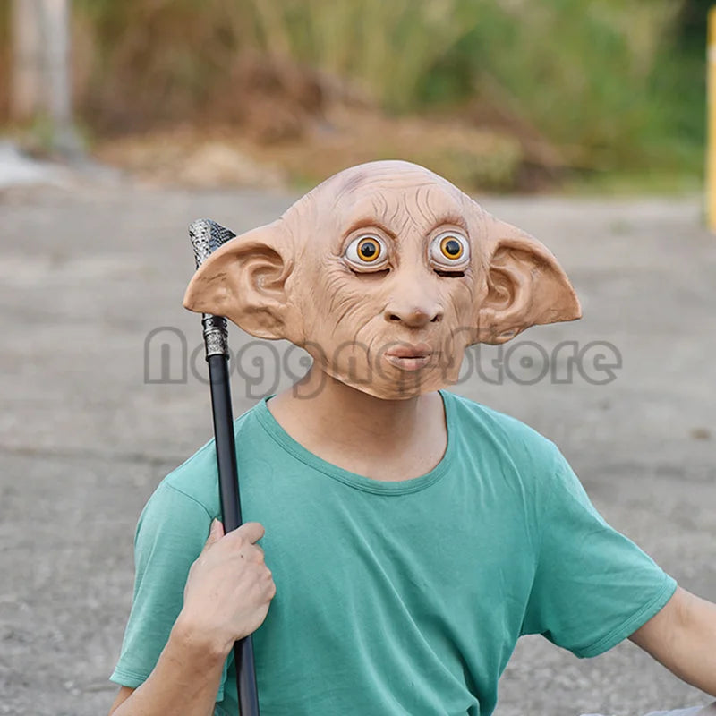Funny Dobby Elf Halloween Mask - Full Face Cosplay Costume Prop