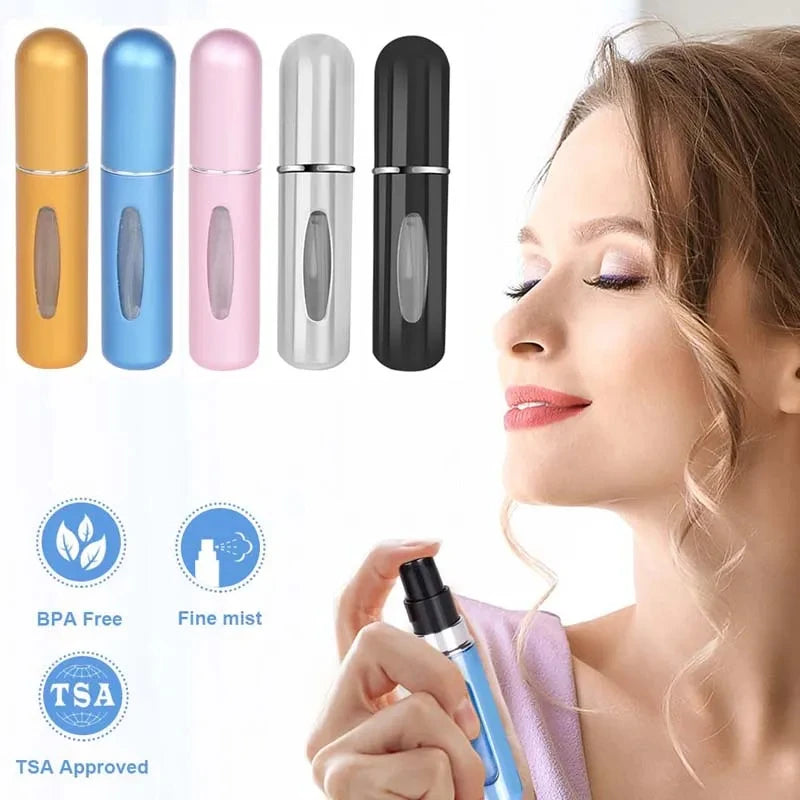 5ml Portable Refillable Spray Bottle - Travel Perfume Atomizer & Sample Container
