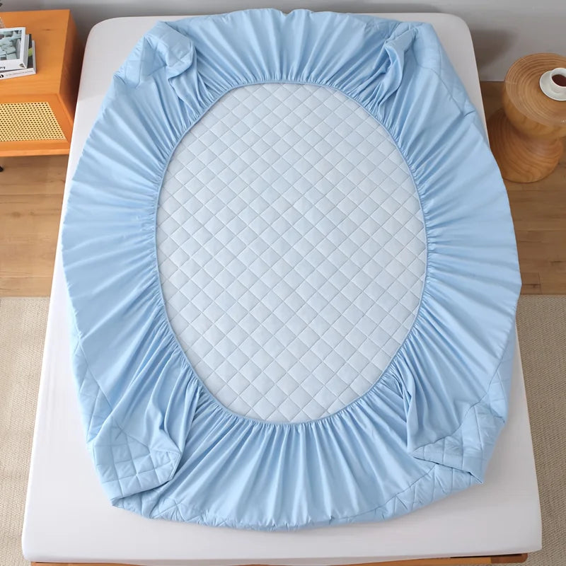 Waterproof Fitted Mattress Protector - Quilted, Machine Washable Single Double Bed Cover