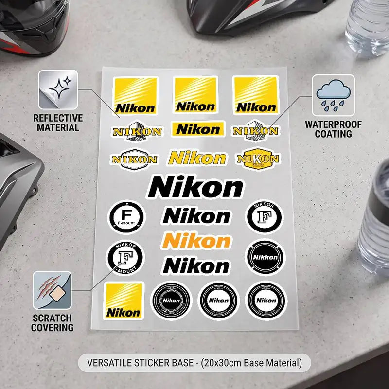 Reflective Waterproof Auto Decal Stickers for Bike Helmets & Vehicles - Scratch Cover