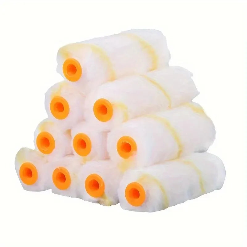 10pc Paint Roller Brush Set with Dense Bristles for Walls Cabinets Doors