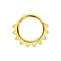 Sunflower Septum Piercing Clicker Hoop Jewelry - Hypoallergenic Steel