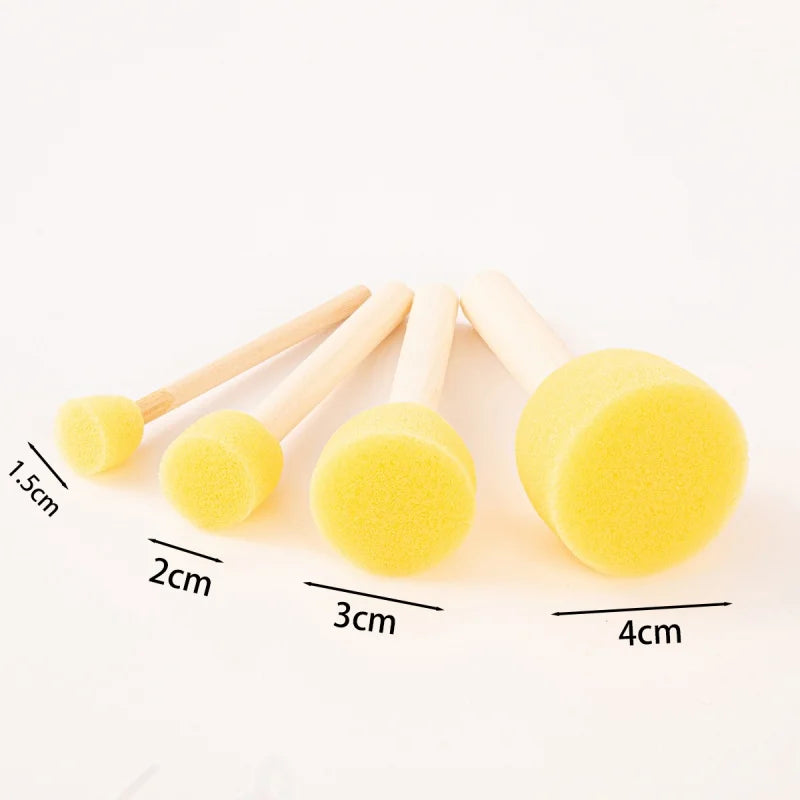 4PCS Drawing Sponge Seal Brush Set for Art & Graffiti DIY Painting