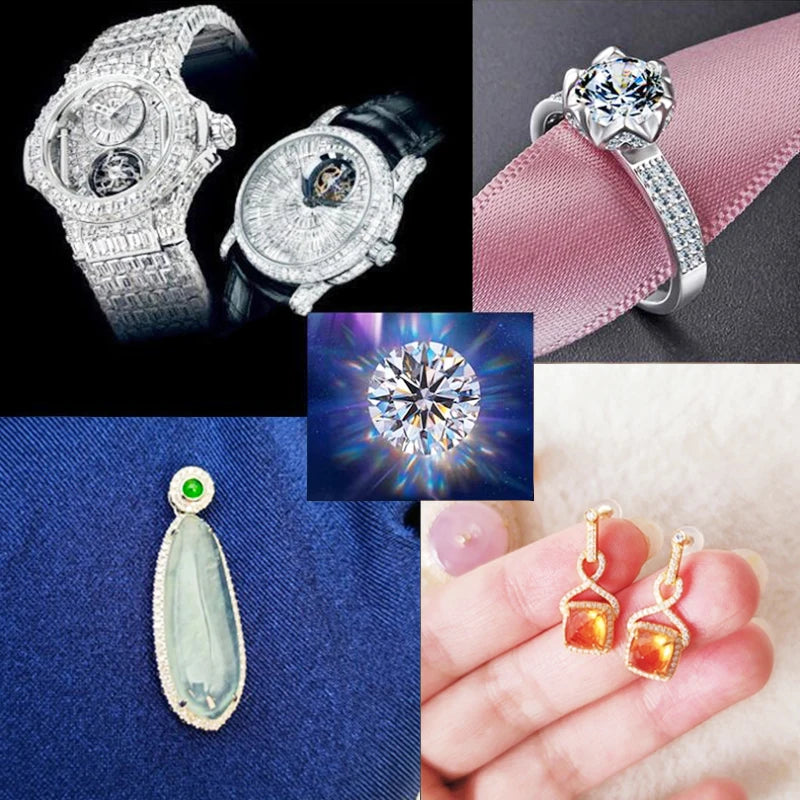 Loose Moissanite Stones 0.7-5mm 1.0ct Round Cut Jewelry DIY Settings Wholesale