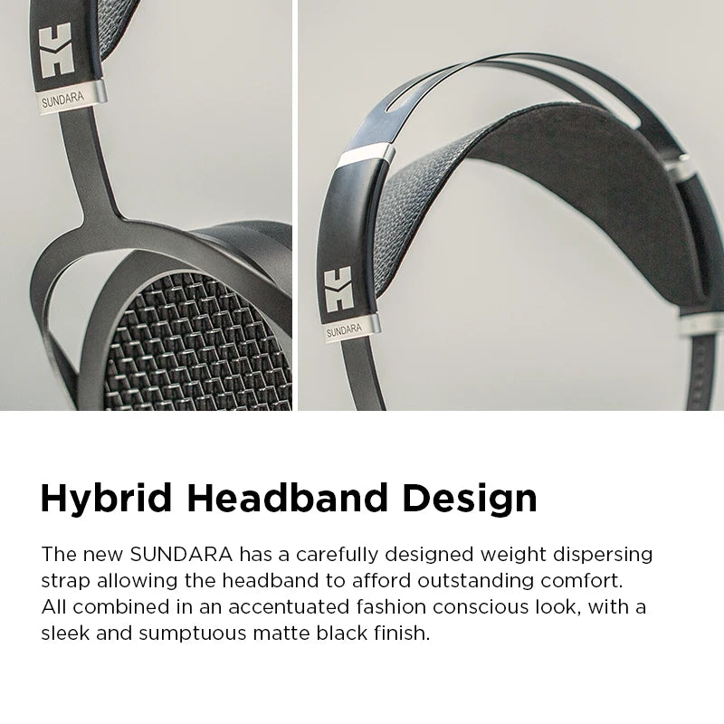 HIFIMAN Sundara Over-Ear Planar Magnetic Headphones - Black, High-Fidelity Audio