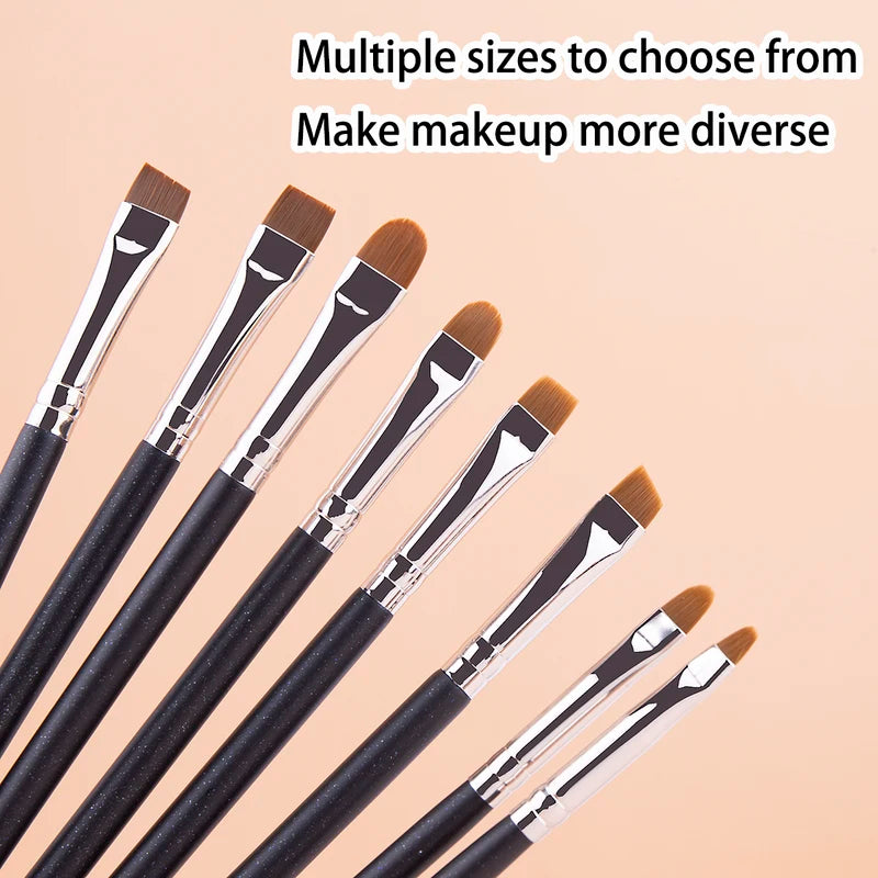 Eyebrow Concealer Brush - Flat & Angled Makeup Tool for Precise Eyebrow & Eye Line Application - Multiple Handle Colors