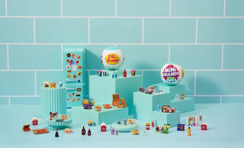 Mini Brands Surprise Ball Miniature Collectible Toys Set - 5 Caps