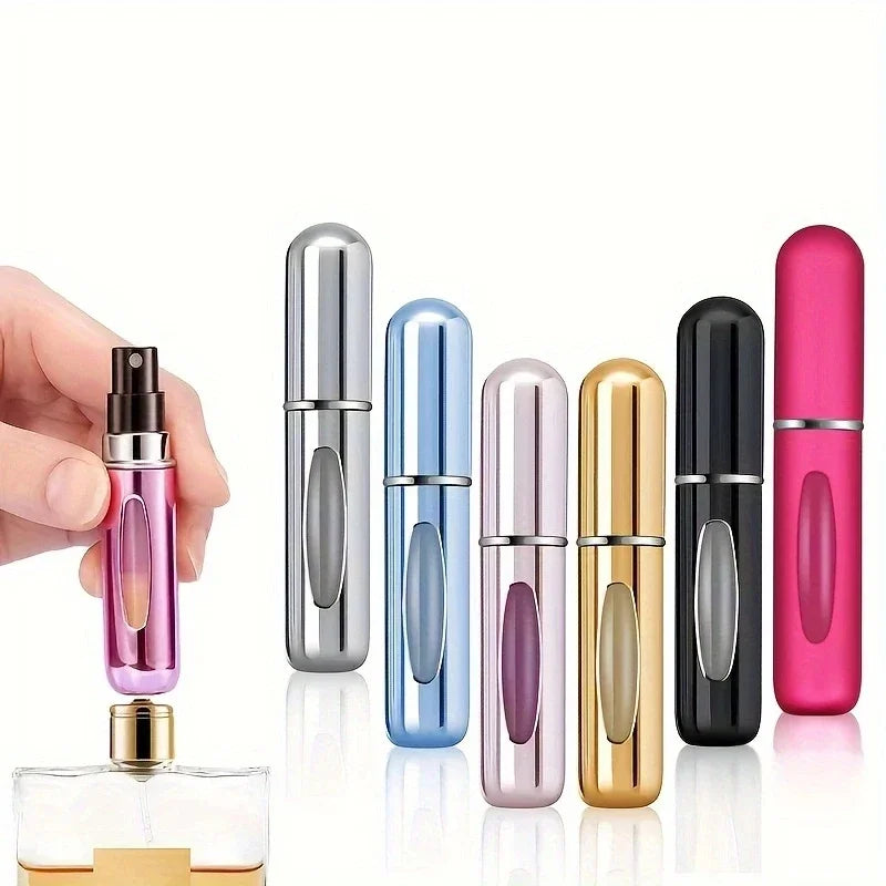 Portable Spray Bottles Set 6 pcs Travel Size 5ml Self-Priming Bottom Fill