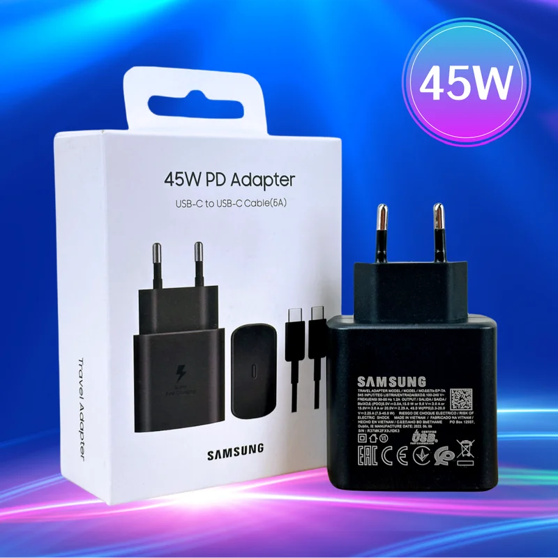 Samsung 45W Type C Fast Charger EU Wall Adapter for Galaxy Fold S24 S23