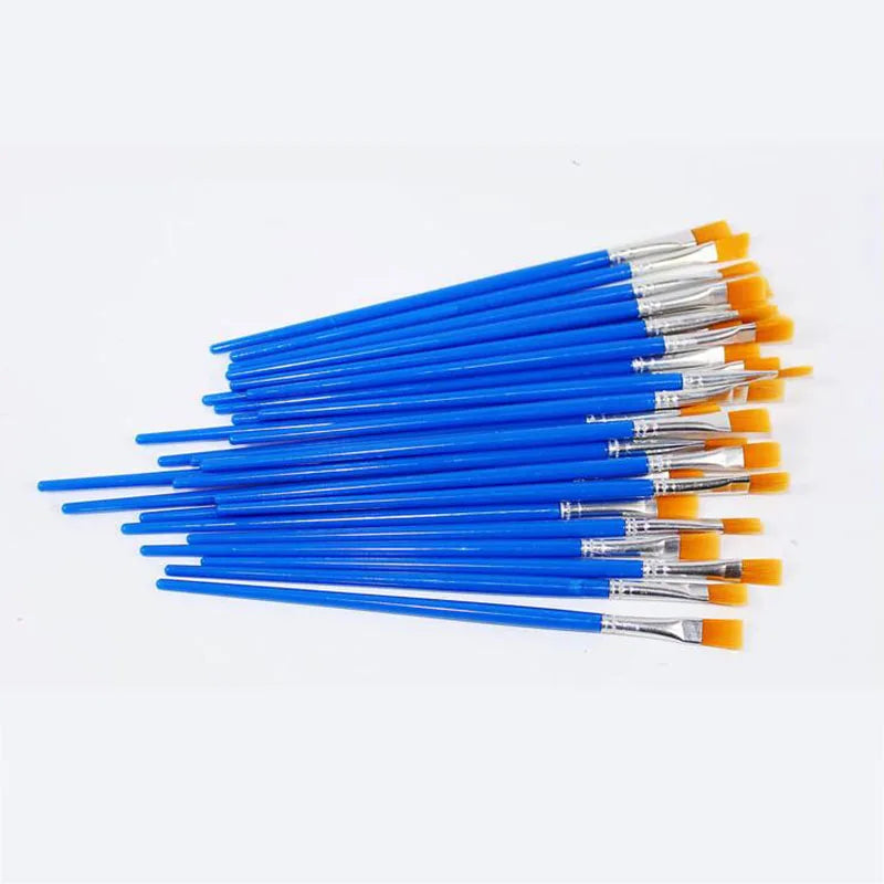 50 Pcs Flat Paint Brushes Set Small Art & Crafting Painting Tools