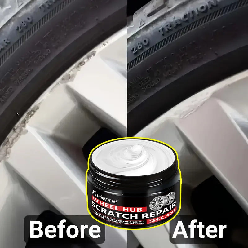 Car Rim Scratch Repair Wax 40G for Alloy Wheels Metal Oxidation Polish Paste with Sponge