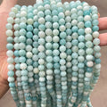 Natural Amazonite Stone Beads Round Loose Jewelry Making Beads 5-12mm
