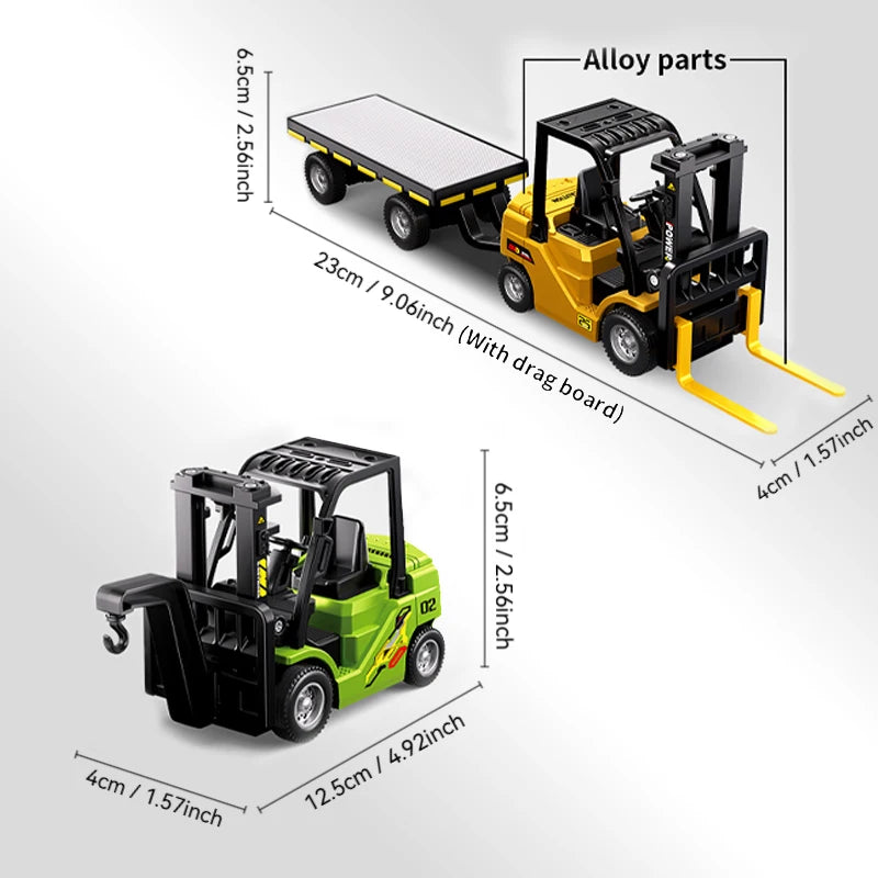 1:64 Scale Remote Control Forklift with Lights & Sound - Kids Toy & Gift
