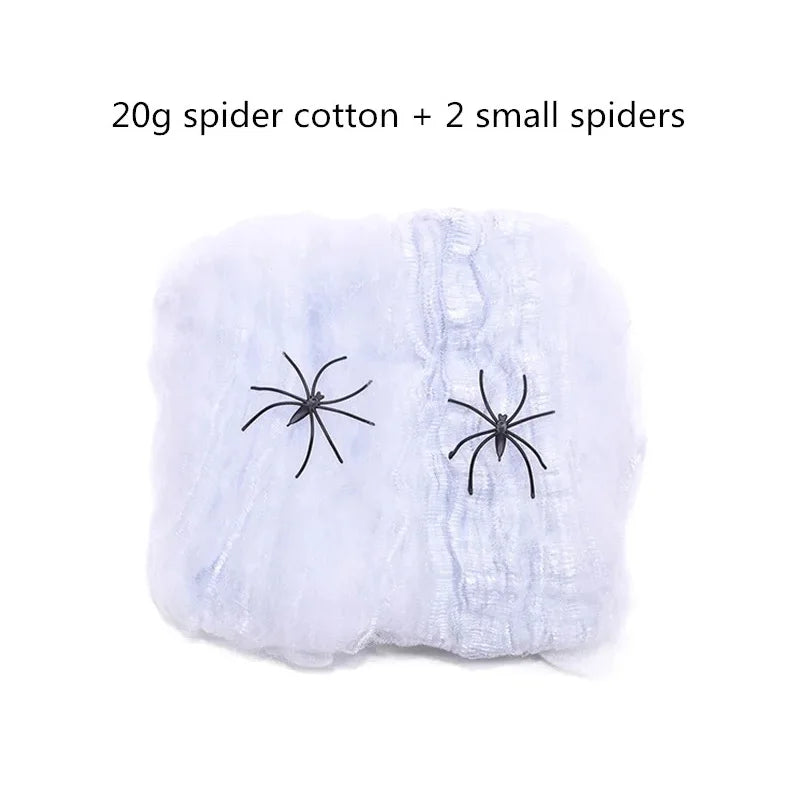 Halloween Spider Web Decoration Artificial Stretchy Cobweb for Haunted House & Party Scene Props