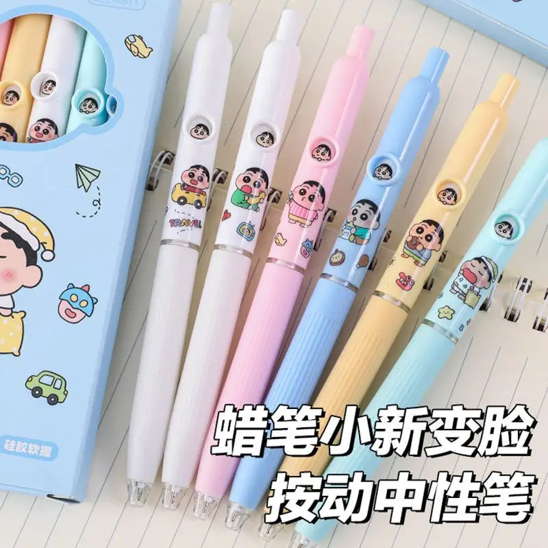 Cute Cartoon Shin-chan Gel Pen - Retractable Kawaii Stationery for Students