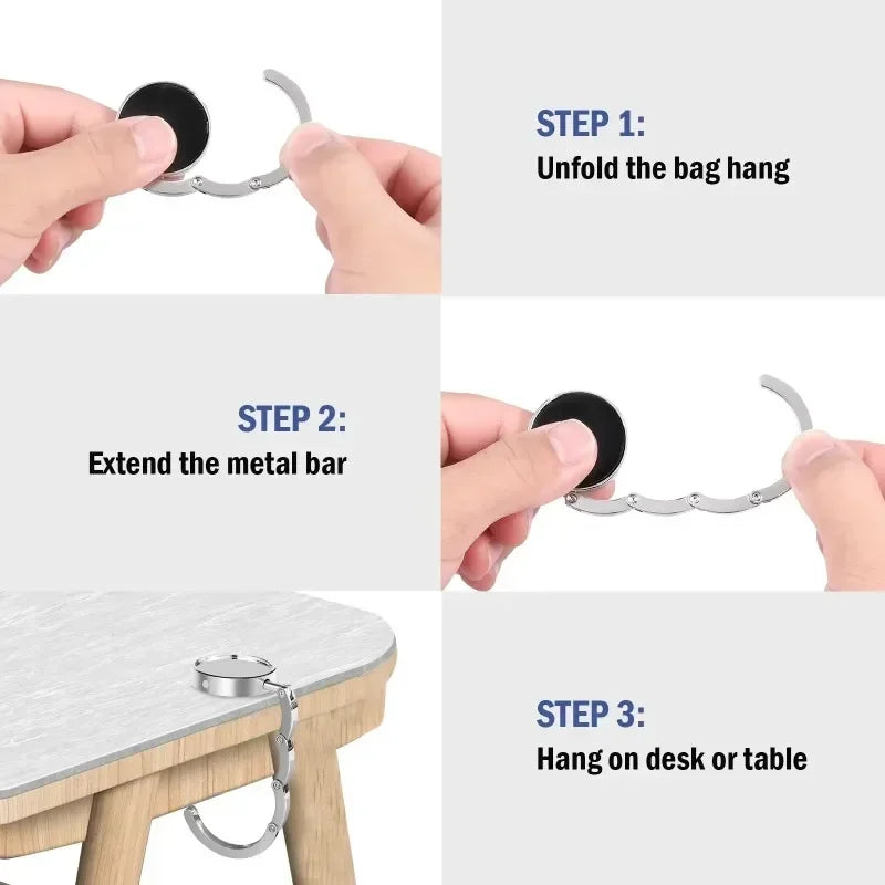 Heavy Duty Multi-Purpose Folding Hanging Hook for Backpack, Storage & Organization