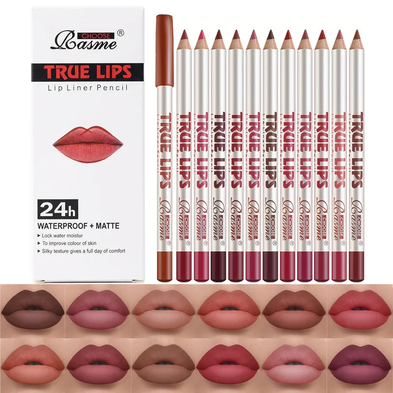 36-Color Matte Lip Liner Set Waterproof Velvet Lip Pencils for Women