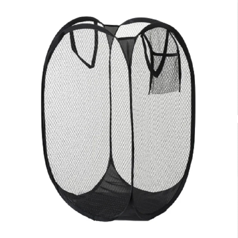 Foldable Hand-Held Laundry Basket with Handles, Space-Saving Clothes Storage Bin