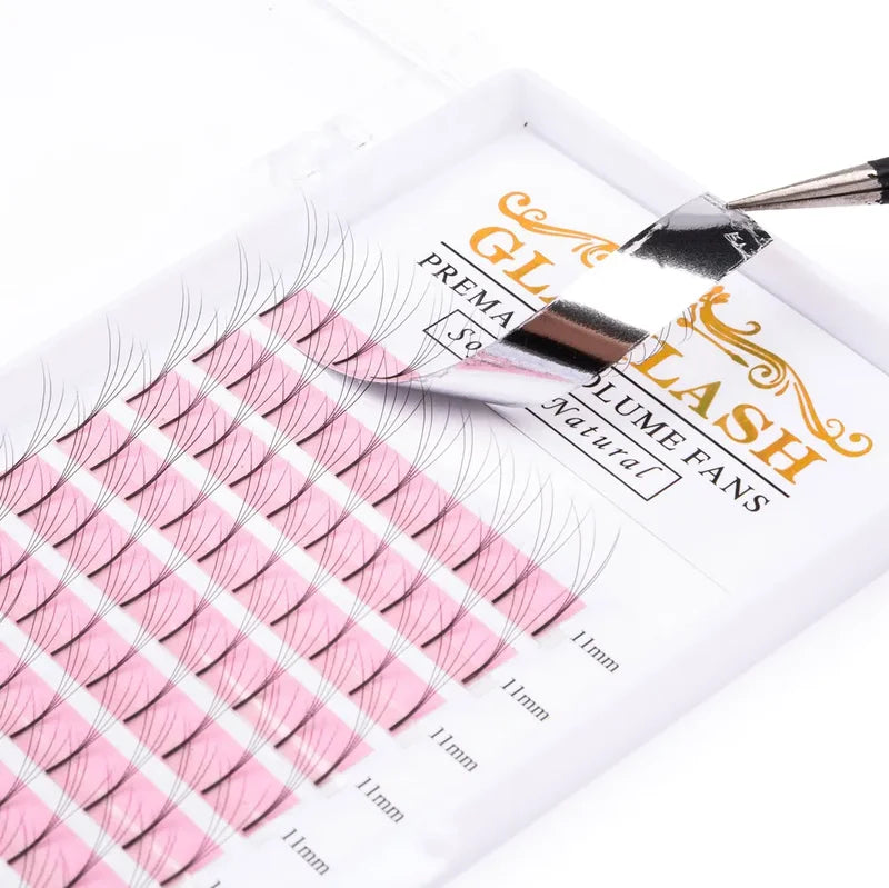 Premium False Eyelash Extensions 2D-6D Volume Fans Long Stem Silk Mink Lashes
