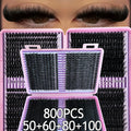 False Eyelash Clusters 9-16mm D Curl Fluffy Dense Reusable Natural Look