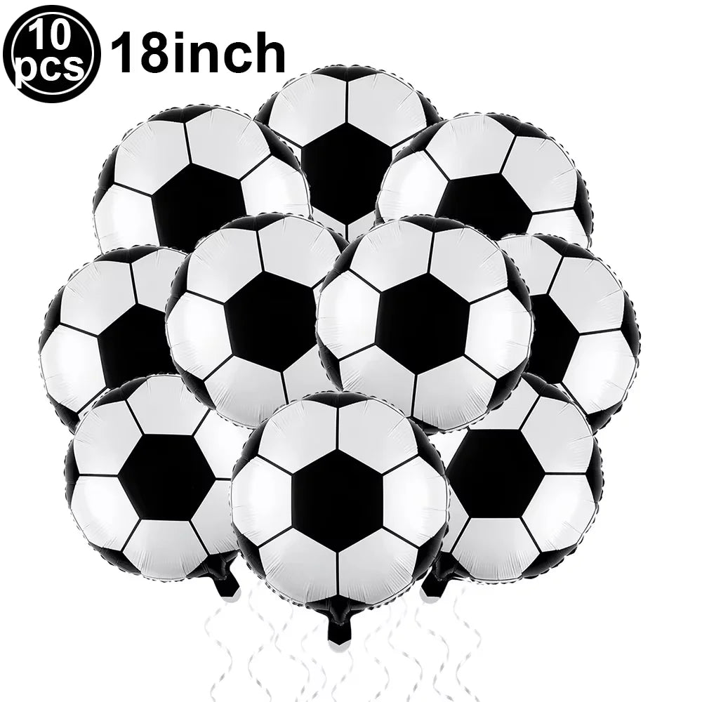 10 Pcs 18-Inch Sports Balls Party Supplies for Kids' Birthdays - Baseball, Golf, Rugby, Volleyball