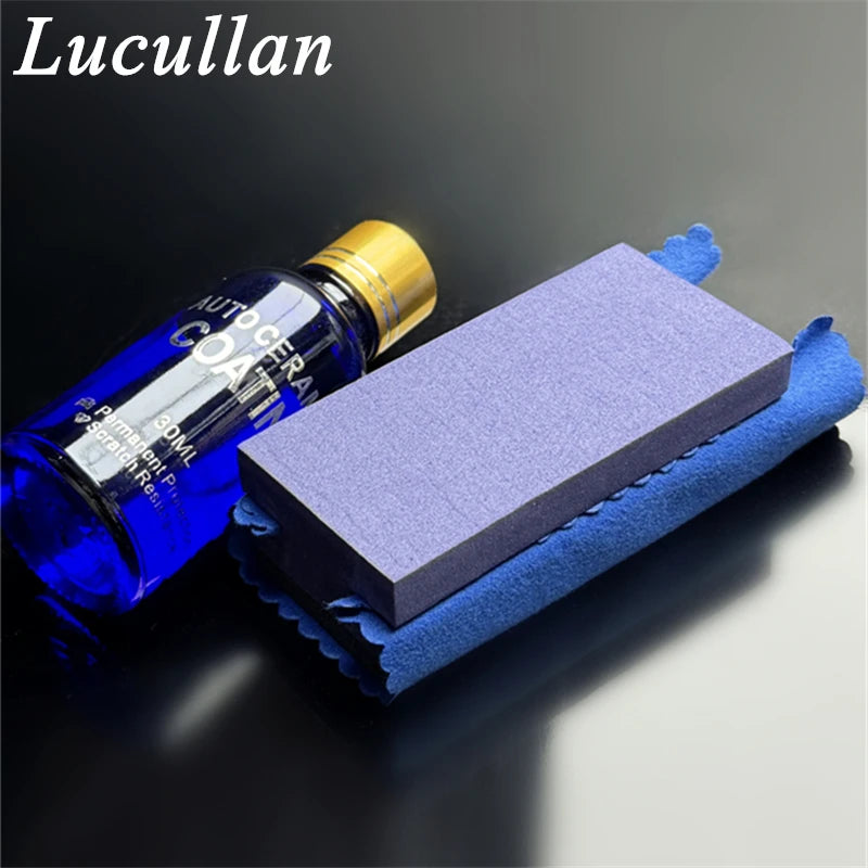 Ceramic Coating Applicator Kit for Cars - Purple, Dark Blue Suede Cloth, Easy Application
