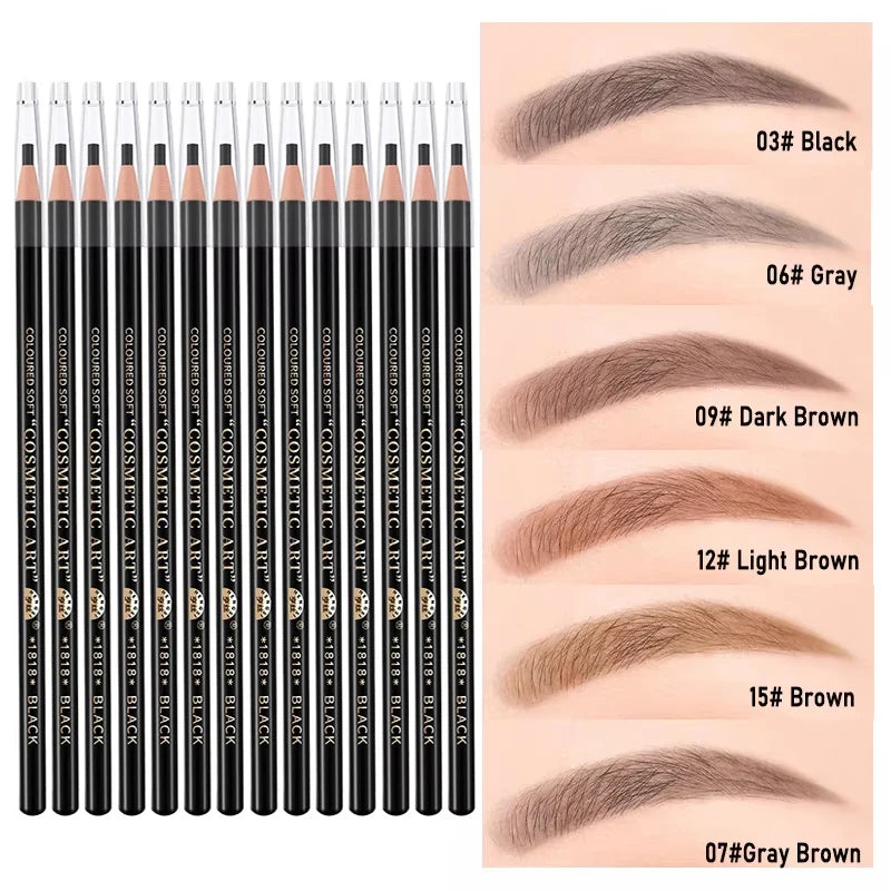 Waterproof Eyebrow Pencil Set - Long Lasting, 12pcs, Ideal for Beginners