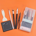 DIY Scrapbooking Tool Kit with Pen Carving Knife Tweezers Cutting Pad - Multi Color Options