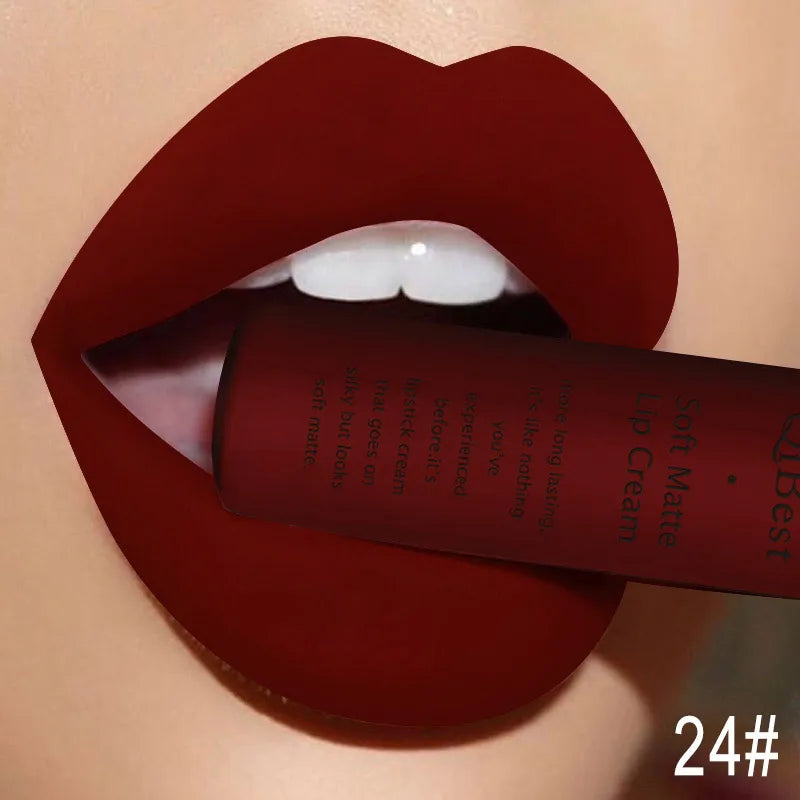 Long Lasting Matte Lip Gloss - Waterproof Velvet Lipstick & Lip Stain Set