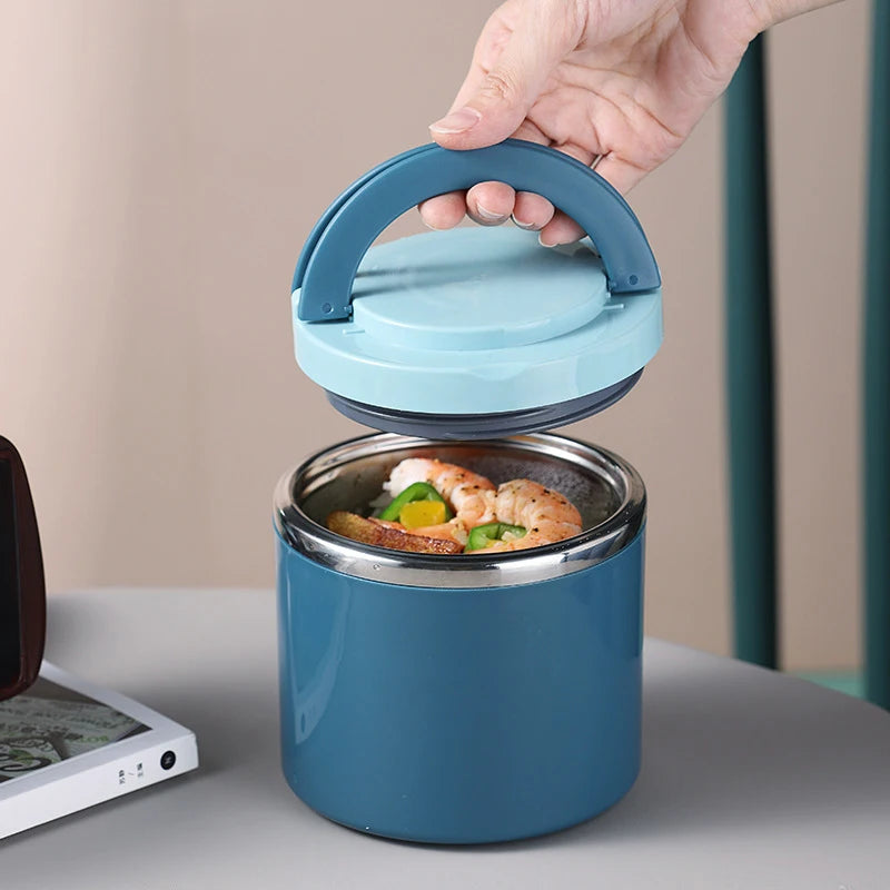 Leakproof Multi-Layer Stainless Steel Bento Lunch Box with Thermos - 630ML or 1000ML