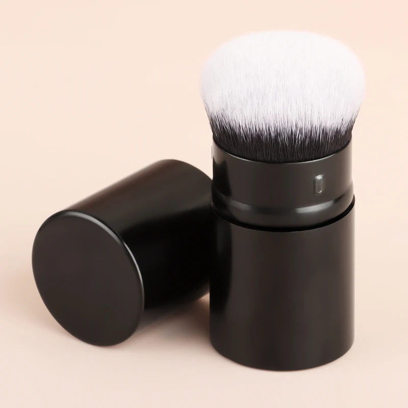 Retractable Blush & Foundation Makeup Brush - Soft Fluffy Kabuki Powder Contour Tool