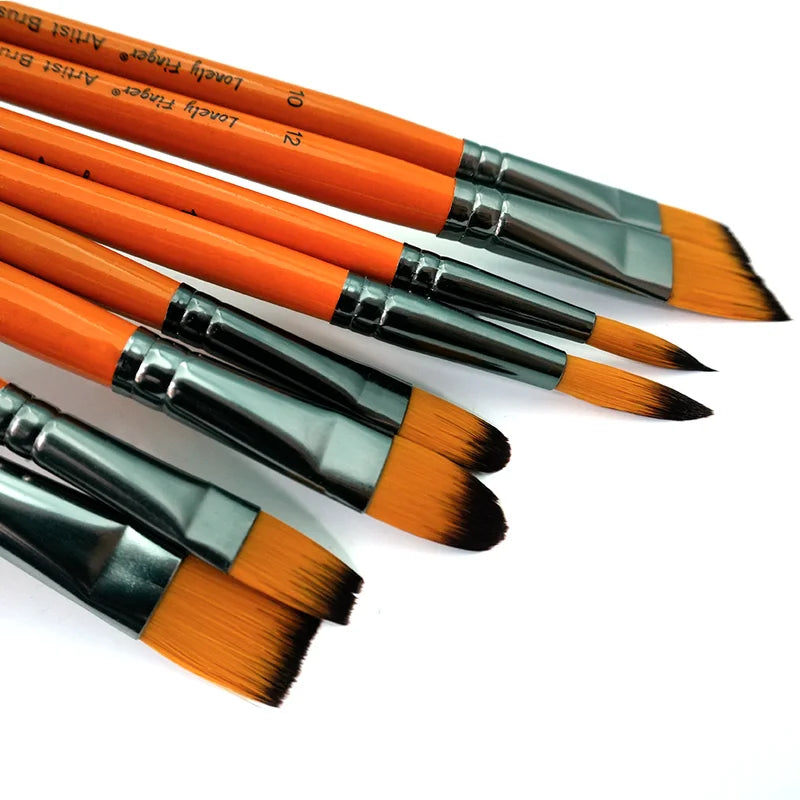 Paint Brushes Set of 6 / 24pcs Artist Brushes with Wooden Handles for Watercolor & Acrylic
