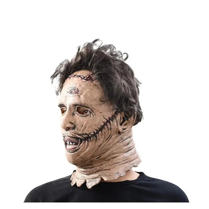Halloween Leatherface Latex Mask for Cosplay & Party Costumes