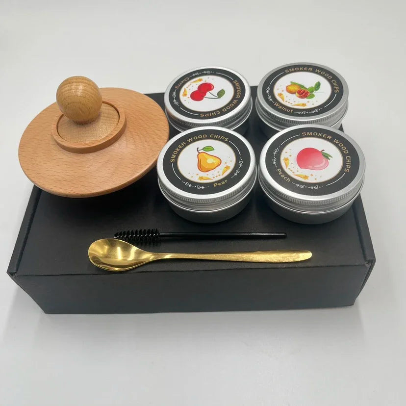 Whiskey Smoker Infuser Kit with Wood Chips - Premium Cocktail Set for Bourbon Drinks, Multiple Flavors, Men’s Gift