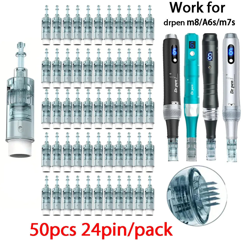 100pcs Dermapen M8 Needle Set for Microneedling and Mesotherapy - 0.25mm Length